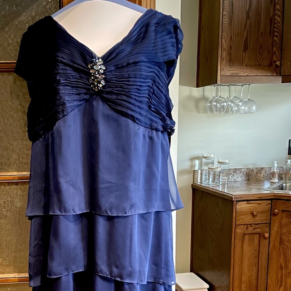 Ignite Evenings full-length tiered chiffon gown - Picture 2 of 3